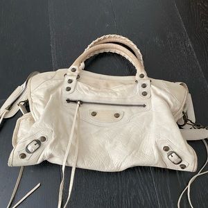 Balenciaga Moto Bag Ivory